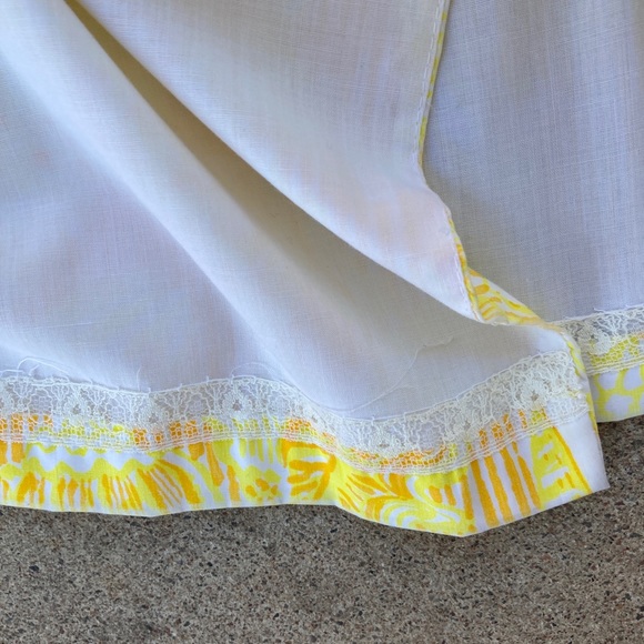 Vintage Lily Pulitzer Yellow Sea Shell Skirt Wrap - Picture 7 of 8